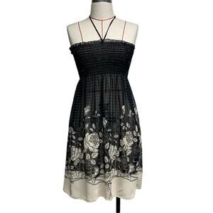 Vintage Love D Womens Size S Semi Sheer Shirred Dress